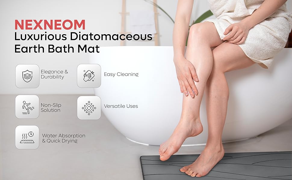 diatomaceous earth bath mat bathroom bedroom