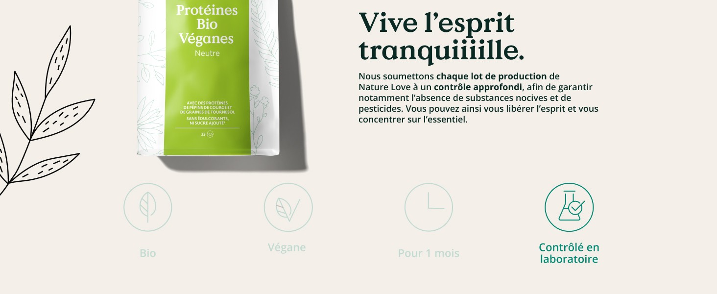 Protéines Bio Véganes Neutre en poudre