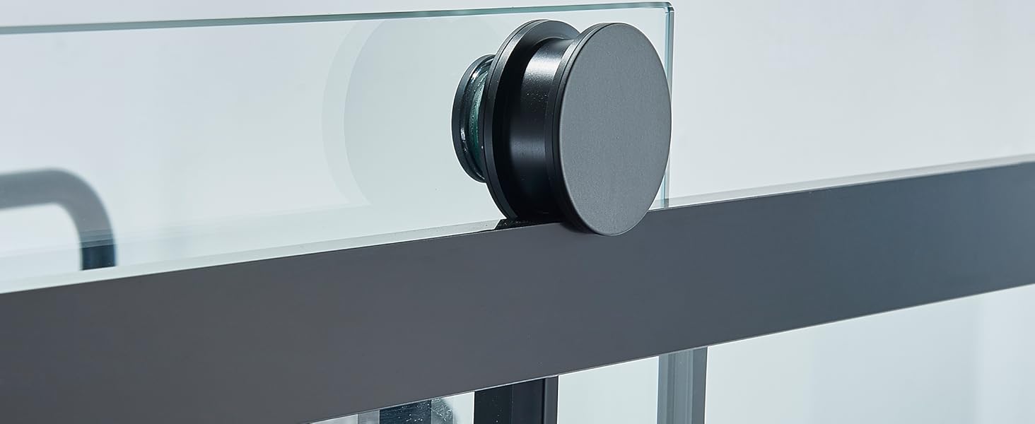 5660" W x 76" H Frameless Single Sliding Shower Door, Frameless Shower