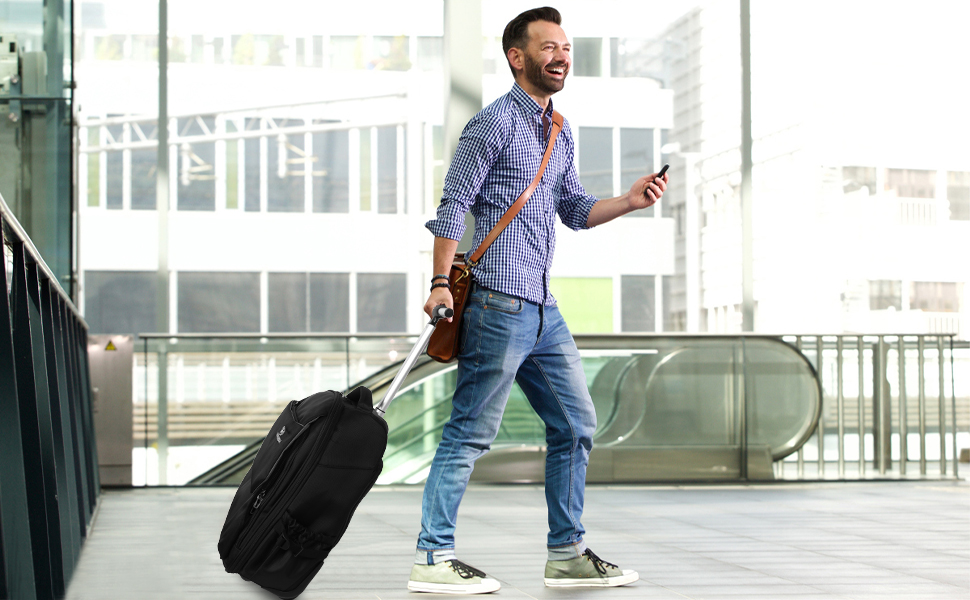 Hivexagon 19 inches Rolling Backpack Water Repellent