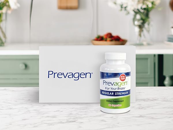 Prevagen Regular strength 60 capsules on kitchen counter