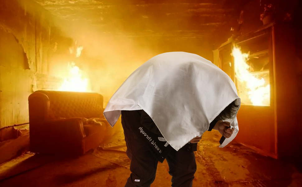 LUXJET Fire Blanket Kitchen, 4 Pack Fiberglass Fire Retardant Blanket