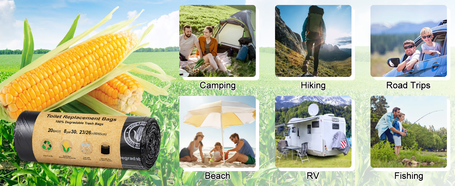 Degradable Portable toilet Bags for Camping Outdoor