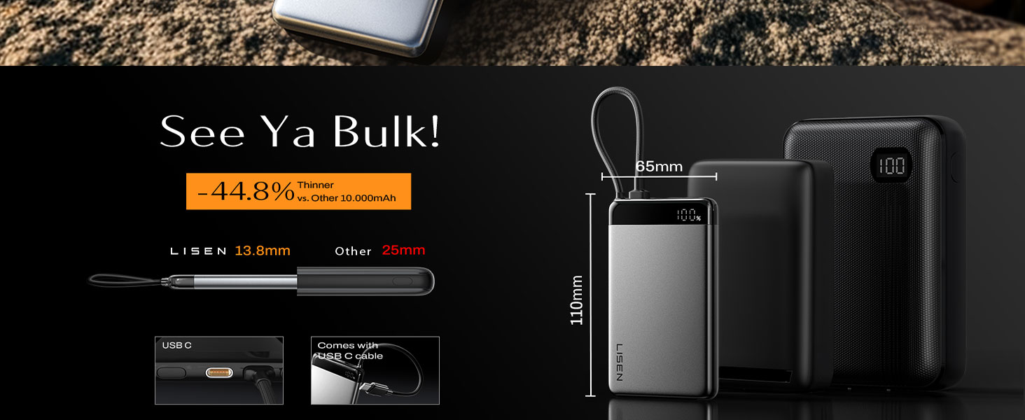 power bank with built in cable