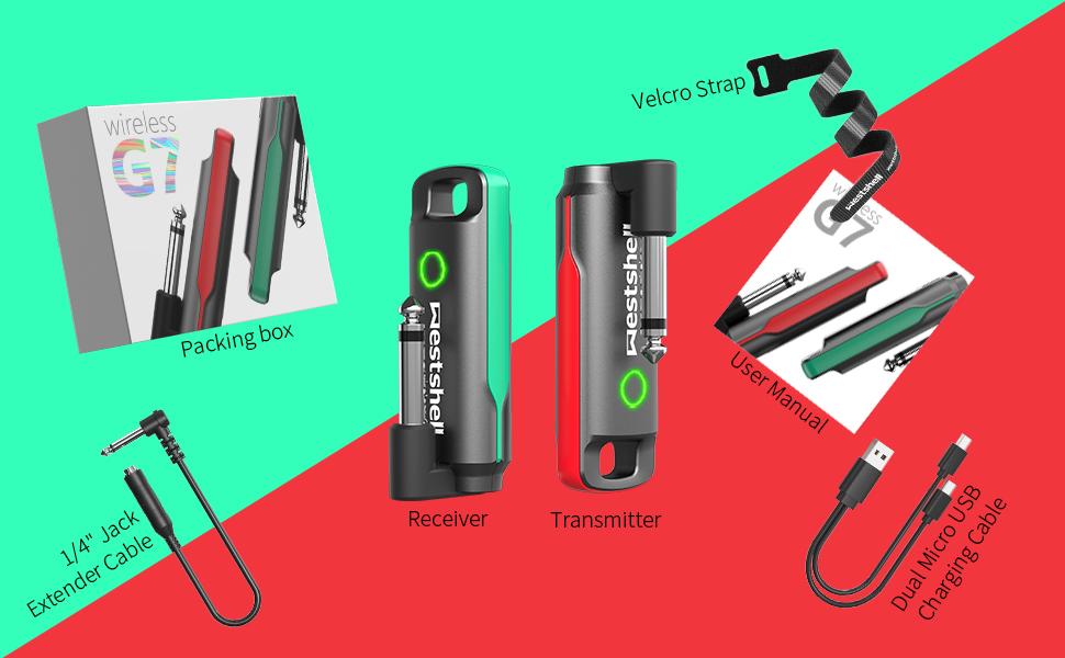 Westshell 1 Key to Switch Wireless Guitar System Wireless Guitar