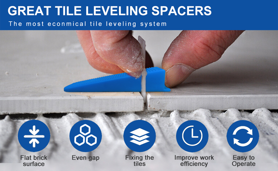 Tile Leveling System Clips 1/16" Tile Leveler Spacers clips 2000pcs