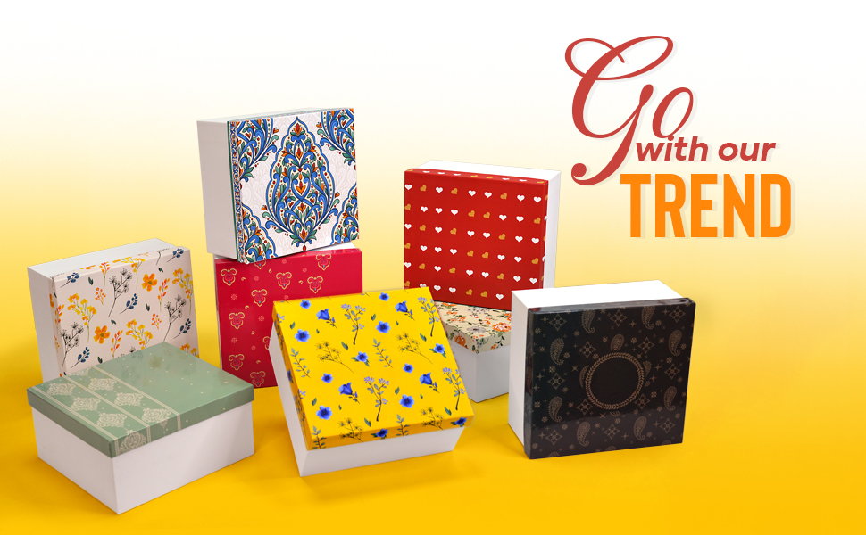 RBS® Red Gift Boxes for Packaging (23 x 24 x 12cm) Gift Hamper Box