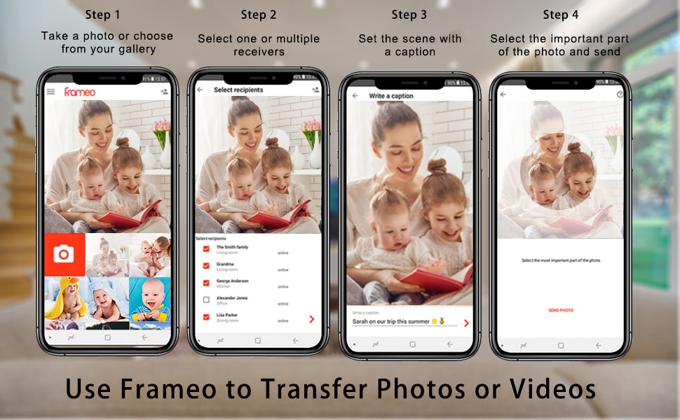 Frameo Digital Picture Frame,15.6 Inch 32GB Large WiFi