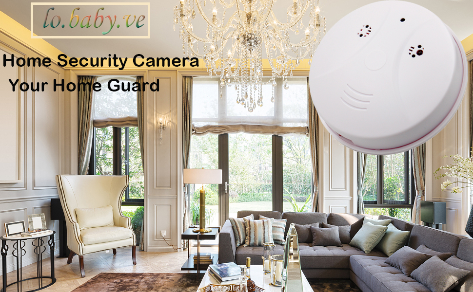 Hidden Camera Smoke Detector, No Audio, 1080P HD Nanny Cam WiFi (2.4G