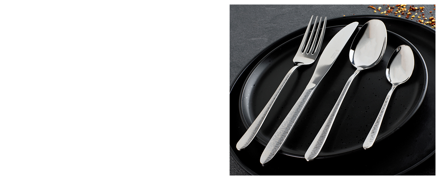 table with cutlery set