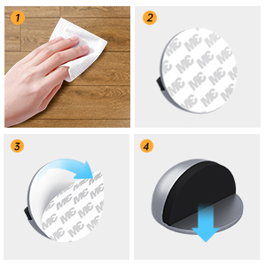 no drill door stopper