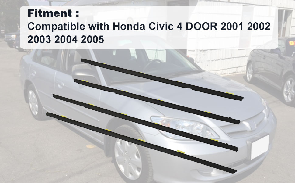 FZJDSD 4PCS Weather Strip Window Weather Stripping Moulding