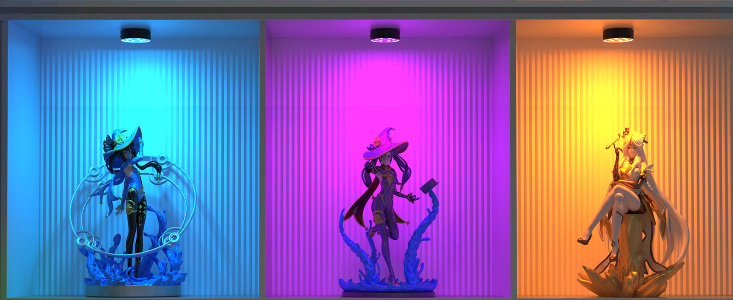 Onumii Rechargeable Puck Lights with 2.4G Remote 2600mAh Under