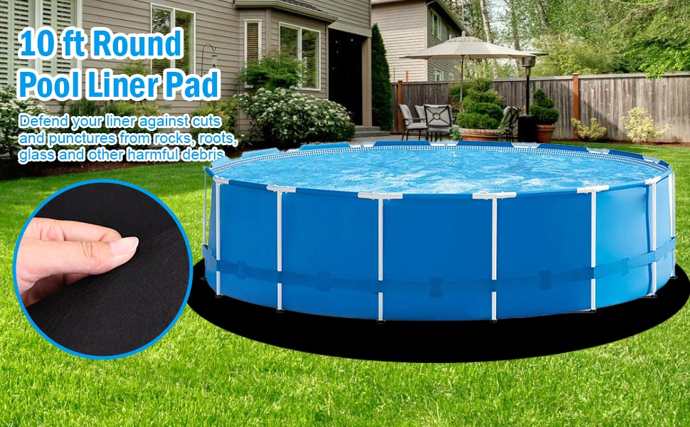 Gonioa 10 FT Pool Pad for Above Ground Pool, Pool Liner