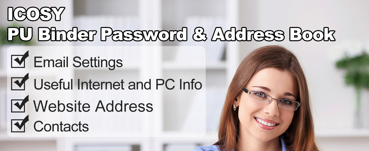 Binder Password Address Book with Alphabetical Tabs