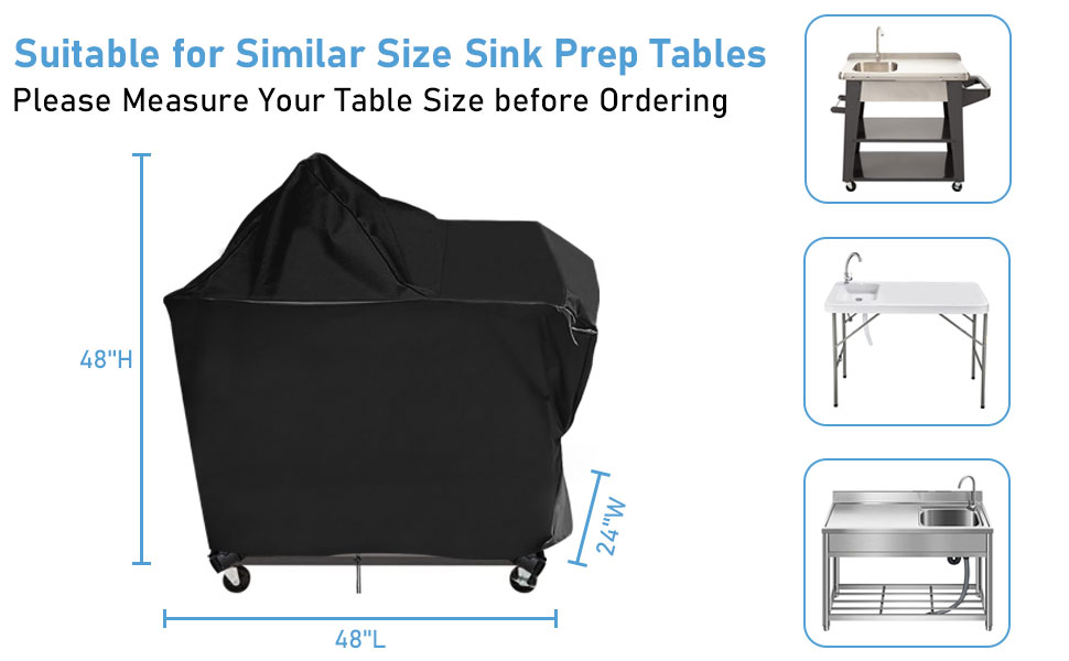 Amazon.com : Hengme Prep Table Cover,Waterproof Outdoor Sink Cover