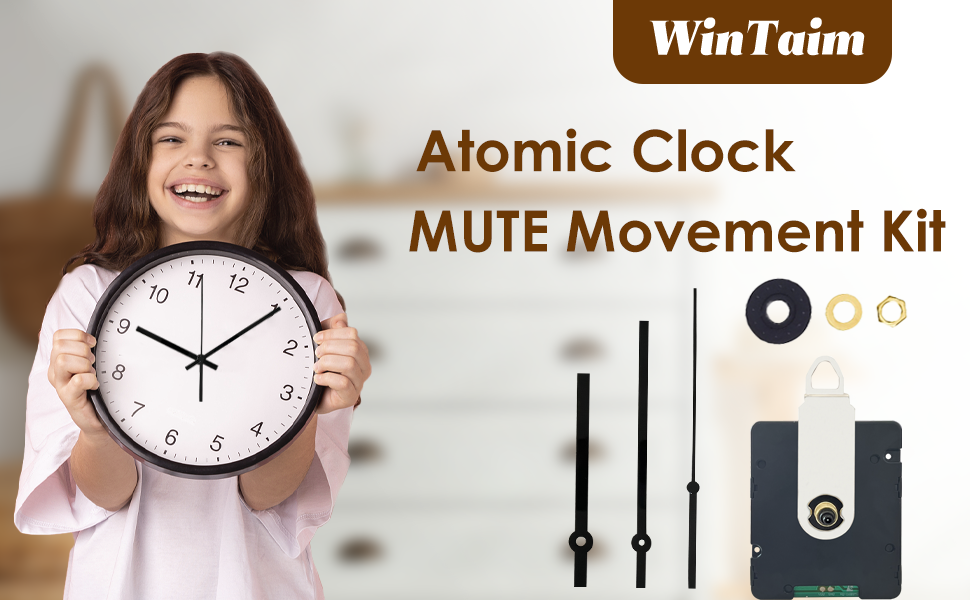 WinTaim Atomic Clock Movement with 5inch Clock hands, 43/
