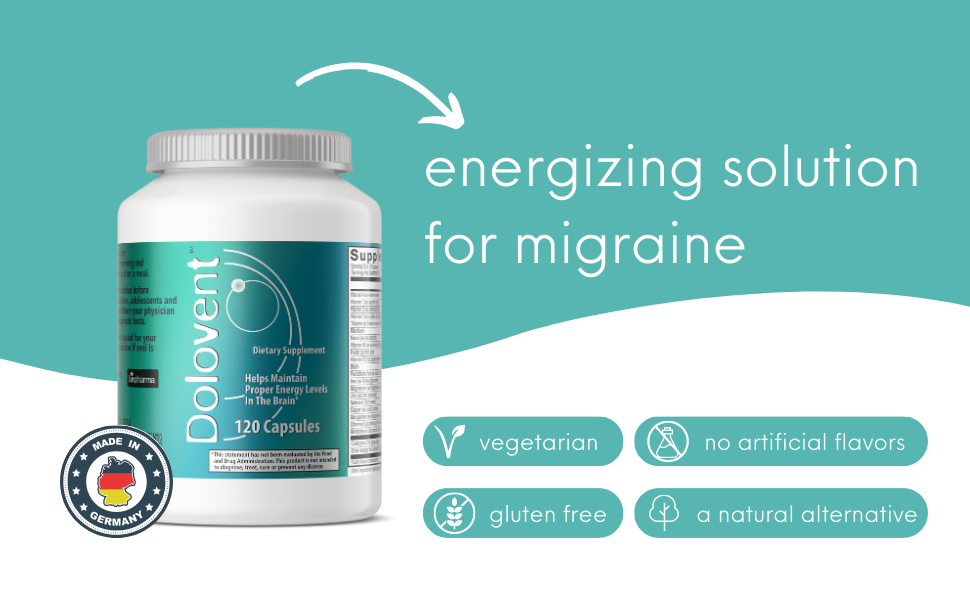 Dolovent Natural Migraine Relief with Magnesium for