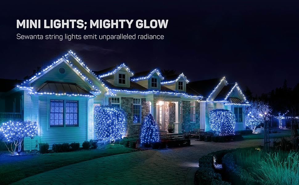 Christmas Lights [Set of 100] Blue Christmas Lights, UL