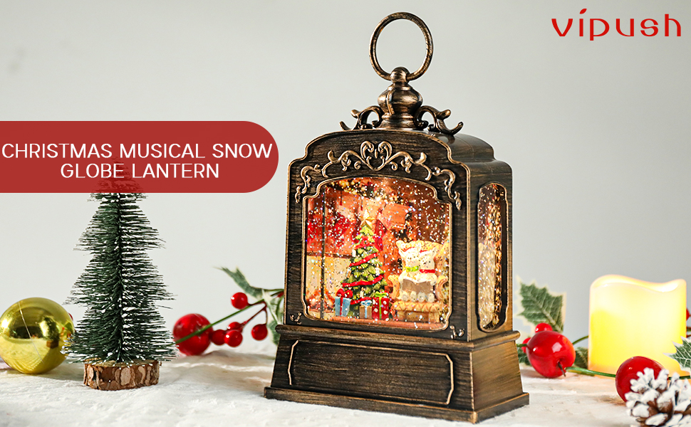 Vipush Christmas Snow Globe (Christmas Lantern) Home
