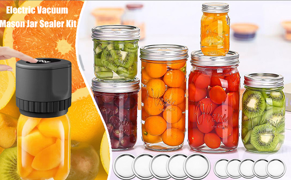 Electric Mason Jar Vacuum Sealer, Mason Jar Vacuum Sealer
