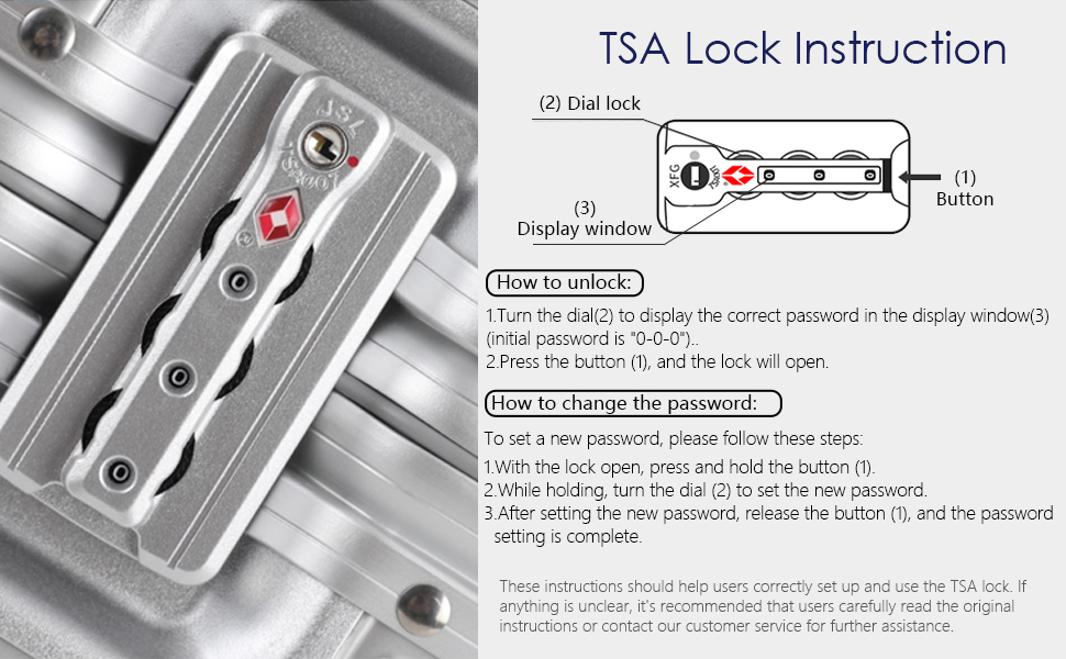 Luggage with TSA Locks