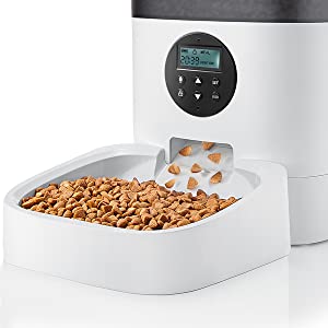 Balimo Duke 4L Distributeur Croquettes Chat Automatique Avec Enregistreur 10s Vocal Et Minuterie Programmable Pour Jusqu'à 4 Repas Par Jour (Noir Blanc) 13 balimo