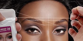 White Eyebrow Mapping String Pre-Inked 
