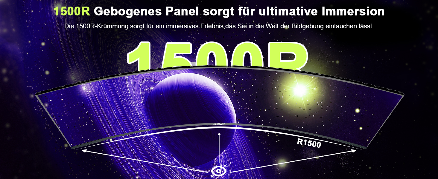 Digitales Gaming-Interface zum Thema Weltraum mit lila und blauen Neongrafiken mit konstellationsähnlichen Mustern und leuchtenden Elementen vor dunklem Hintergrund.