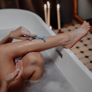 body scrubbers for use in shower, razor burns