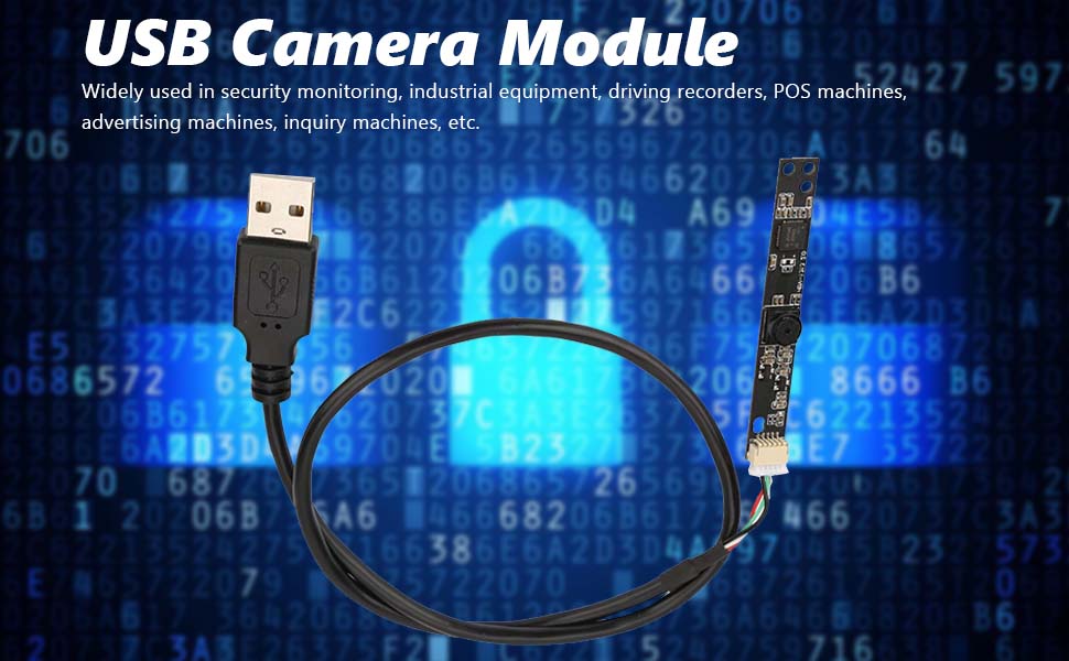 Keenso USB Camera Module, 1600 x 1200 USB Mini Camera Module HD Wide