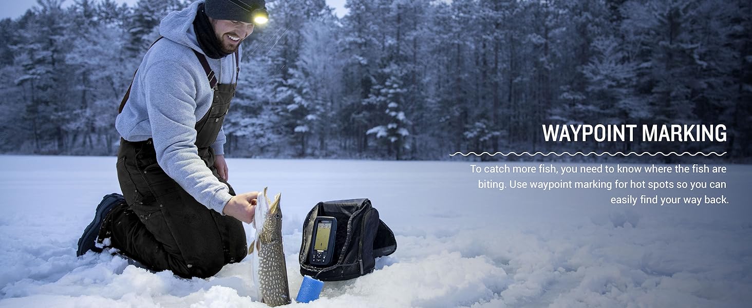 Garmin Striker Plus 4 Ice Fishing Bundle, Includes Portable Striker