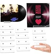 ZOOFOX 12 Pack Vinyl Record Shelf Wall Mount, 4 Inch Vinyl Record Wall Display Holder with Instal...