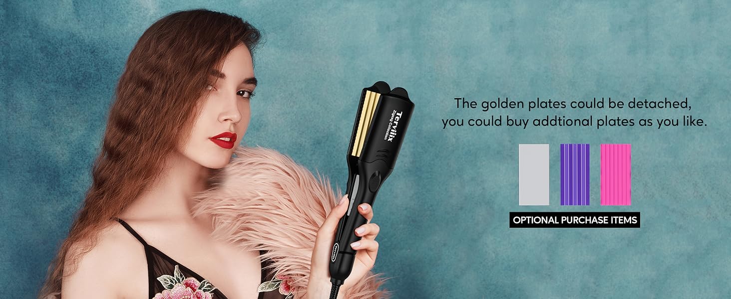 Terviiix Hair Crimper, Crimper Hair Iron for Thin Fine