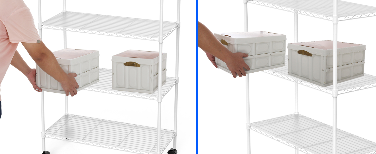 5 Tier NSF Metal Shelf Wire Shelving Unit, 750lbs Capacity