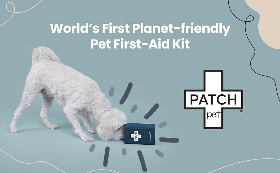 PATCH Pet first aid kit bandages tick remover gauze tweezers