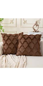 brown pillow covers