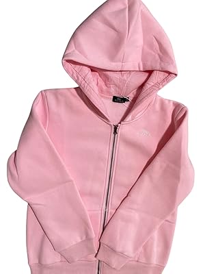 K1ZALA Lady's Mild pink Lengthy Sleeve Hoodie Sweatshirts 13 girls zip up hoodie sweatshirts