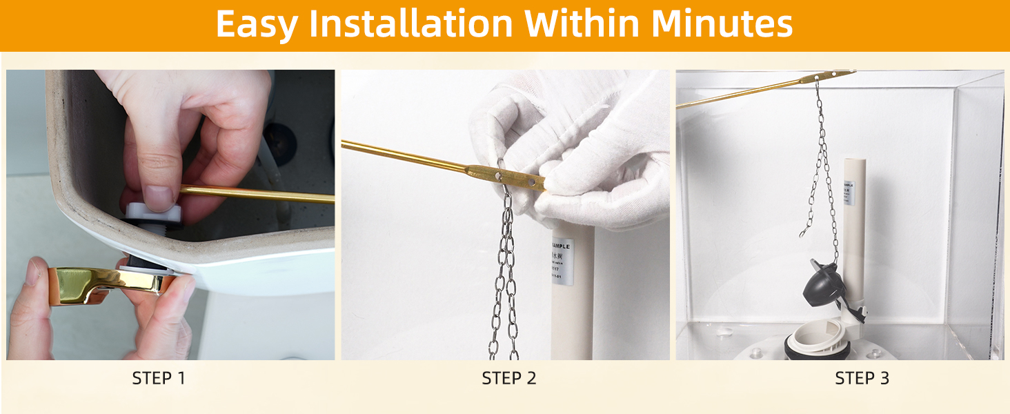 Hygie Rinse Universal Toilet Tank Flush Lever Replacement Compatible