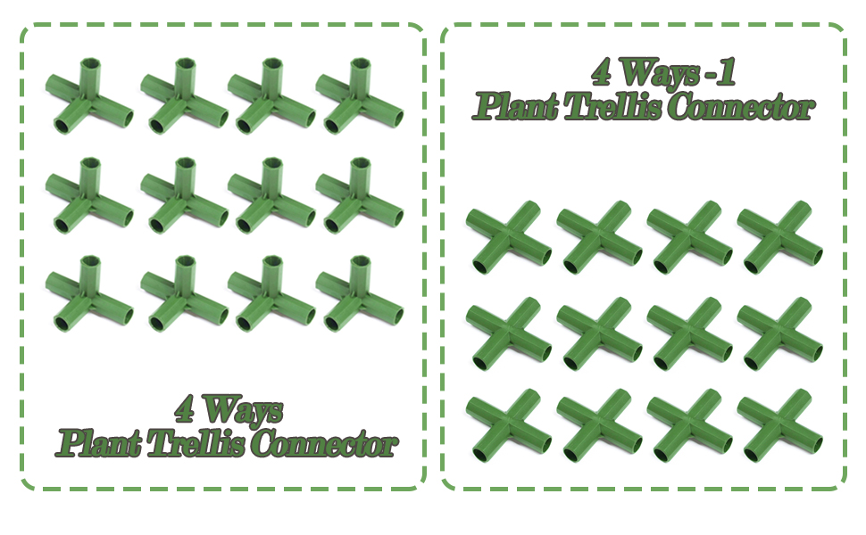 Plant Trellis Connector, 12 Pcs Gardening Frame Connectors
