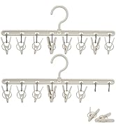 YOUOWO Drying Clip Clothes Drying Hanger Clip Drip Hanger Rack 16 Clips Sock Hanger Windproof for...