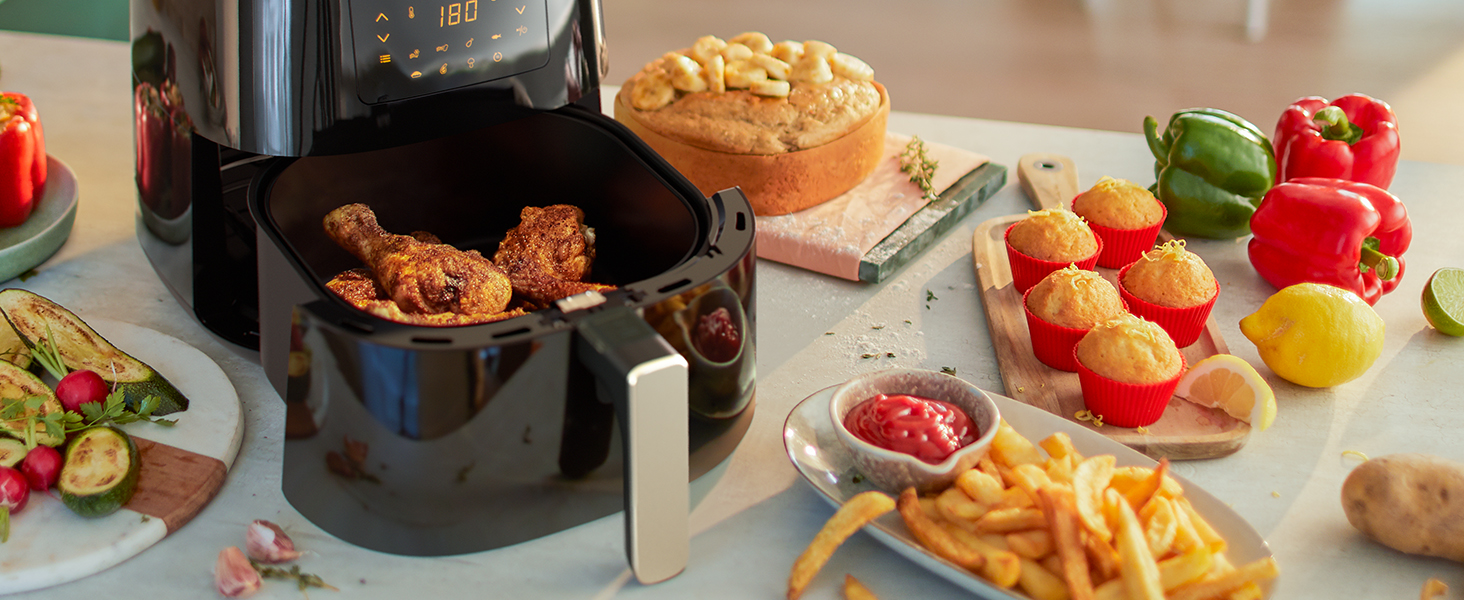 air fryer friteuse air chaud four électrique friteuses autocuiseur instantané pot compact fruer