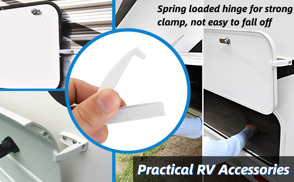 Acouto Door Catch Holder Latch ABS RV Door Holdback Latch Motorhome