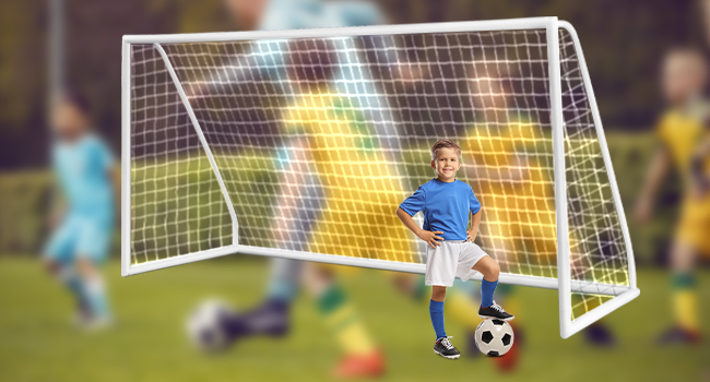 Costway 3.65M x 1.82M Soccer Goal All-Weather Soccer Goal W/Strong PVC Frame High-Strength Netting