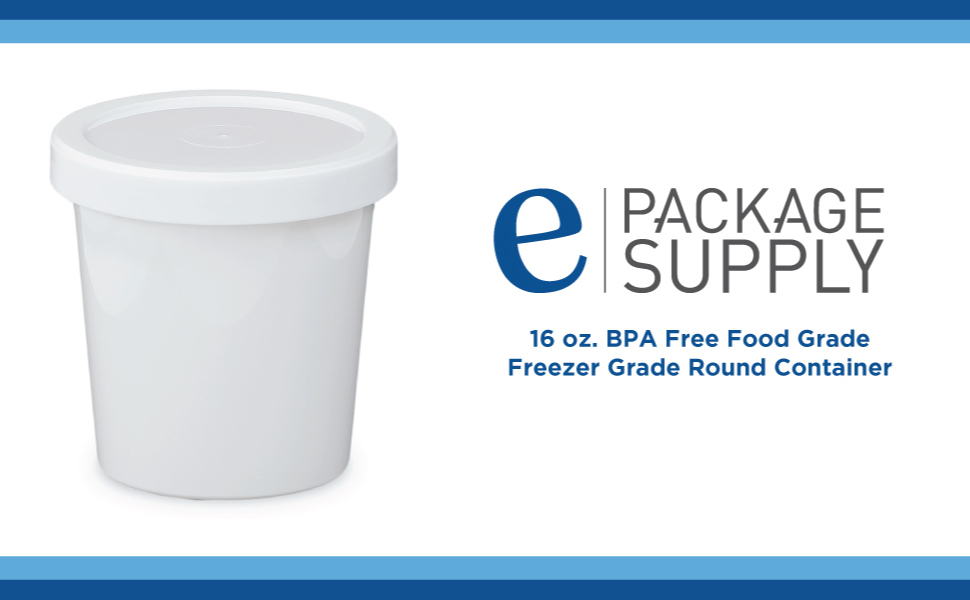 16 oz. (Pint) Freezer Storage Containers with Lids Food