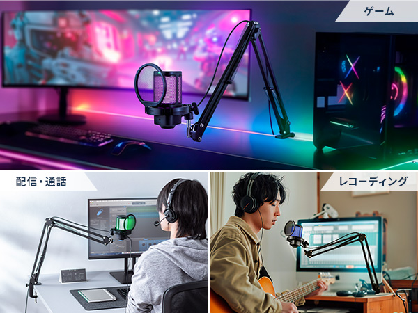 Amazon.co.jp: サンワダイレクト コンデンサーマイク USB