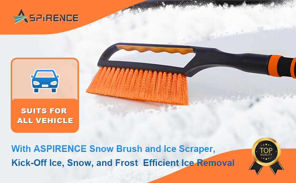 ASPIRENCE 27 Inch Snow Brush and Ice Scraper Ice Scrapers for Car