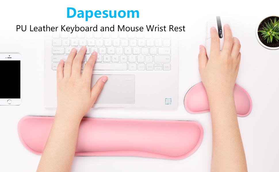 DAPESUOM Keyboard Wrist Rest Pad, Mouse Wrist Rest Support, Ergonomic