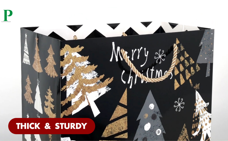 24 Small Christmas Gift Bags Bulk With Handles, 26 Tissue