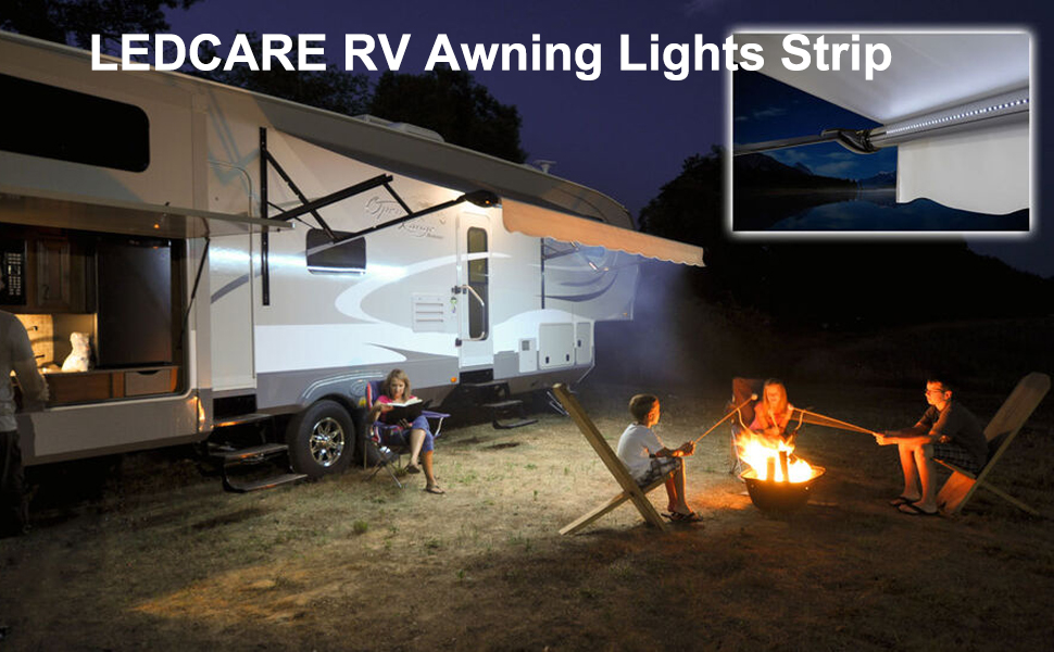 RV Awning Lights, 12V 16.4FT RV Underglow Led Light Kit